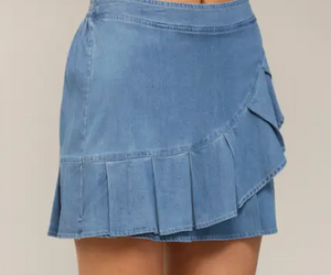 Pull On Wrap Skirt