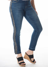 Load image into Gallery viewer, OMG Cropped Striped Jeans