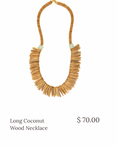 Coconut Long Wrap Necklace