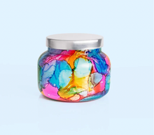 Load image into Gallery viewer, Rainbow Watercolor 19 oz Volcano Candle Jar
